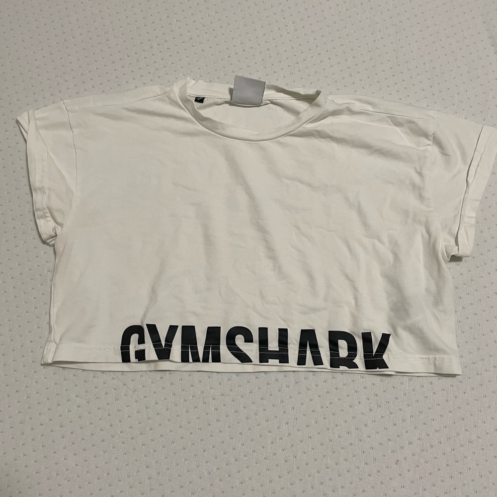 Gymshark Kids White Crop Tee